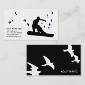 snowboard met vogels visitekaartje (Voorkant / Achterkant)
