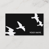 snowboard met vogels visitekaartje (Achterkant)