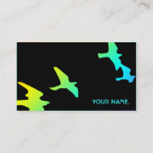 snowboard met vogels visitekaartje (Achterkant)