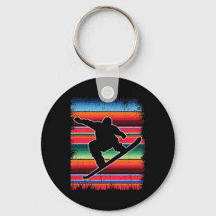 Snowboard Mexicaanse Serape Print Cinco de Mayo Sn Sleutelhanger