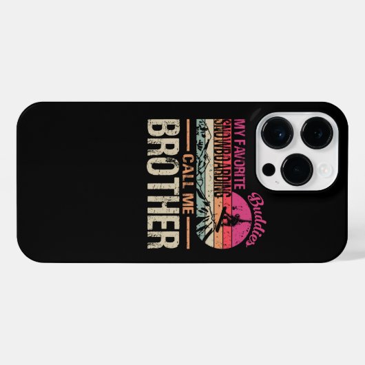 Snowboard Mijn favoriete snowboardboeddies noemen  iPhone Hoesje (Achterkant horizontaal)