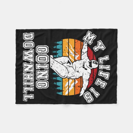 Snowboard Mijn leven gaat naar beneden in de winte Fleece Deken (Voorkant (Horizontaal))