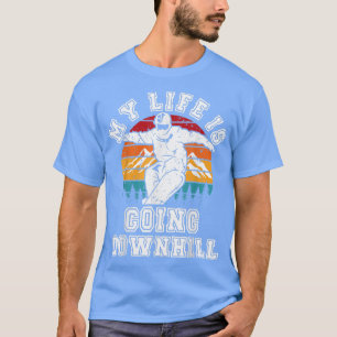 Snowboard Mijn leven gaat naar beneden in de winte T-shirt