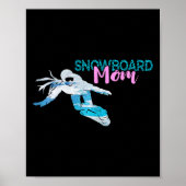 Snowboard moeder kroon snowboarder winter poster (Voorkant)