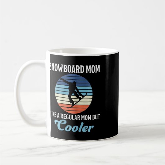 Snowboard Mom Cool Moeder Snowboarder Koffiemok (Links)
