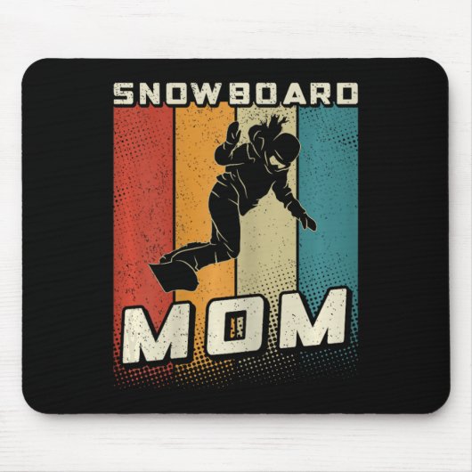 Snowboard Mom Snowboarden Moeder Snowboarder Mom Muismat (Voorkant)
