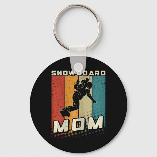 Snowboard Mom Snowboarden Moeder Snowboarder Mom Sleutelhanger (Voorkant)