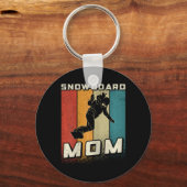 Snowboard Mom Snowboarden Moeder Snowboarder Mom Sleutelhanger (Voorkant)