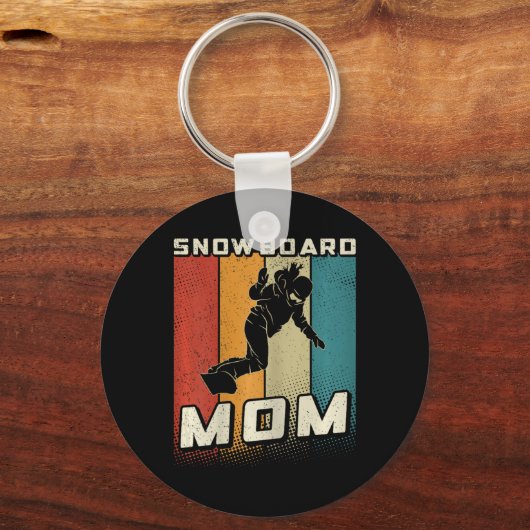 Snowboard Mom Snowboarden Moeder Snowboarder Mom Sleutelhanger (Voorkant)