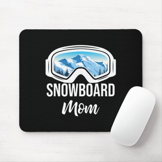 Snowboard Mom Winter Snowboarden Sport Ski Gift Muismat (Met muis)