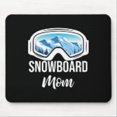 Snowboard Mom Winter Snowboarden Sport Ski Gift Muismat (Voorkant)