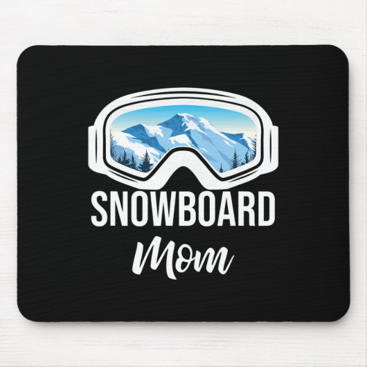 Snowboard Mom Winter Snowboarden Sport Ski Gift Muismat (Voorkant)
