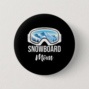 Snowboard Mom Winter Snowboarden Sport Ski Gift Ronde Button 5,7 Cm
