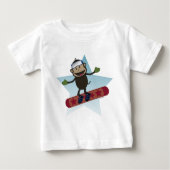 Snowboard Monkey baby t-shirt (Voorkant)