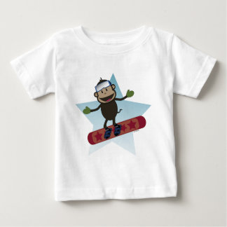 Snowboard Monkey baby t-shirt