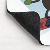Snowboard Monkey mousepad Muismat (Hoek)