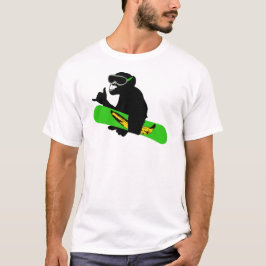 snowboard monkey t-shirt