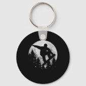 Snowboard Moon Snowboarden Wintersport Snowboar Sleutelhanger (Voorkant)
