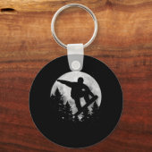 Snowboard Moon Snowboarden Wintersport Snowboar Sleutelhanger (Voorkant)