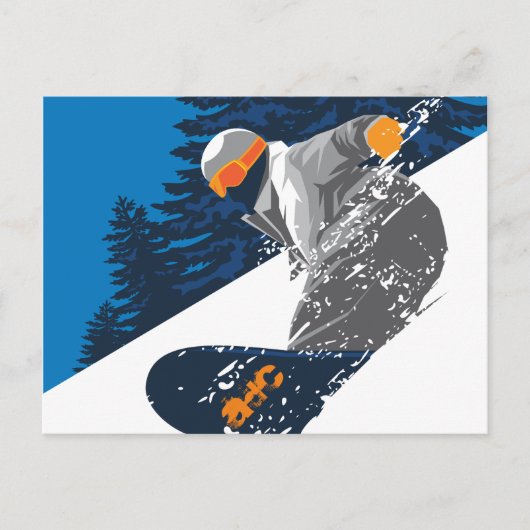 Snowboard, Mountain, extreme sport Briefkaart (Voorkant)