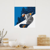 Snowboard, Mountain, extreme sport Poster (Keuken)