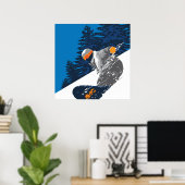 Snowboard, Mountain, extreme sport Poster (Thuiskantoor)