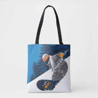 Snowboard, Mountain, extreme sport Tote Bag