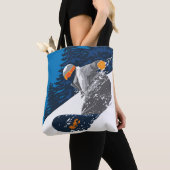Snowboard, Mountain, extreme sport Tote Bag (Dichtbij)
