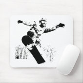Snowboard Mousepad Muismat (Met muis)