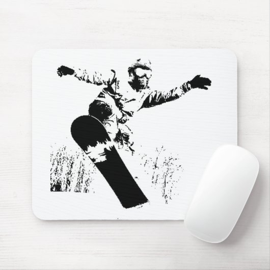 Snowboard Mousepad Muismat (Met muis)