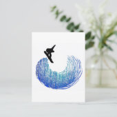 Snowboard No Crusty Briefkaart (Staand voorkant)