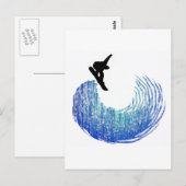 Snowboard No Crusty Briefkaart (Voorkant / Achterkant)