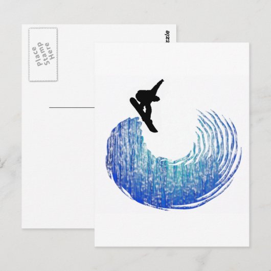 Snowboard No Crusty Briefkaart (Voorkant / Achterkant)