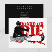 SnowBOARD OF DIE Kaart (Voorkant / Achterkant)