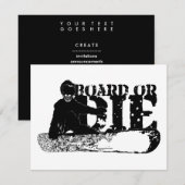 SnowBOARD OF DIE Kaart (Voorkant / Achterkant)
