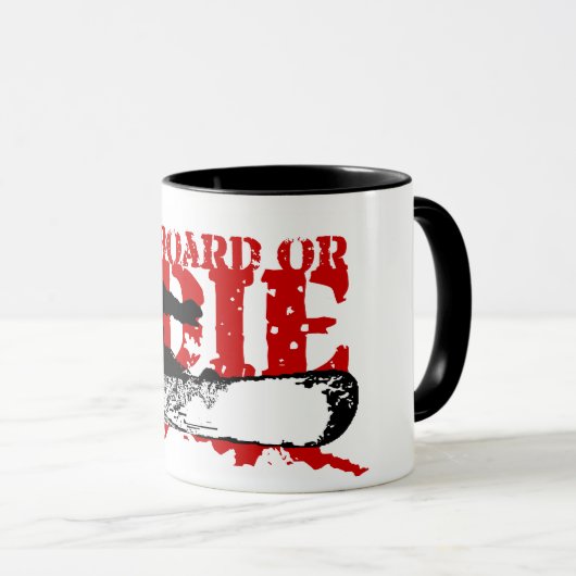 SnowBOARD OF DIE Mok (Voorkant rechts)