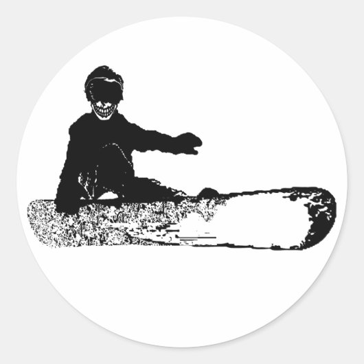 SnowBOARD OF DIE Ronde Sticker (Voorkant)