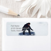 Snowboard Ollie retour adreslabel Etiket (Insitu)