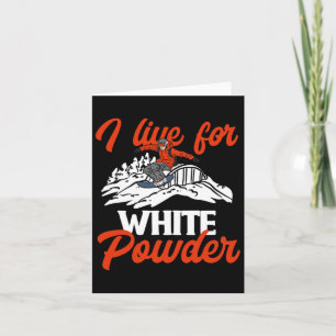 Snowboard outfit Ik leef voor witte pow Kaart