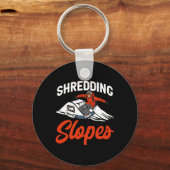 Snowboard outfit shredding hellingen sneeuw sleutelhanger (Voorkant)