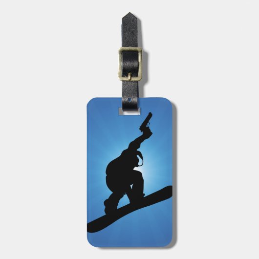 Snowboard Outlaw Bagagelabel (Voorkant verticaal)