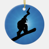 Snowboard Outlaw Keramisch Ornament (Voorkant)