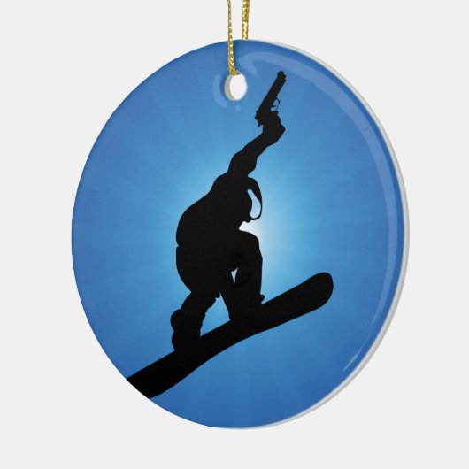 Snowboard Outlaw Keramisch Ornament (Links)