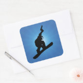 Snowboard Outlaw Vierkante Sticker (Envelop)