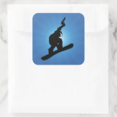 Snowboard Outlaw Vierkante Sticker (Tas)