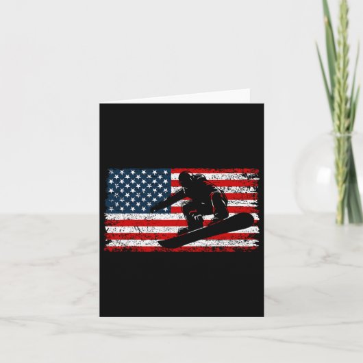 Snowboard Patriotic American Kaart (Voorkant)
