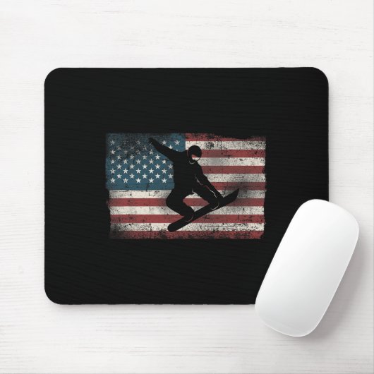 Snowboard Patriotic  American Muismat (Met muis)