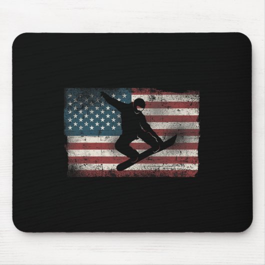 Snowboard Patriotic American Muismat (Voorkant)