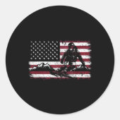 Snowboard Patriotic  American Ronde Sticker (Voorkant)