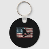 Snowboard Patriotic  American Sleutelhanger (Voorkant)